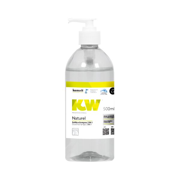KW Naturel 500 ml valkoisella pumpulla
